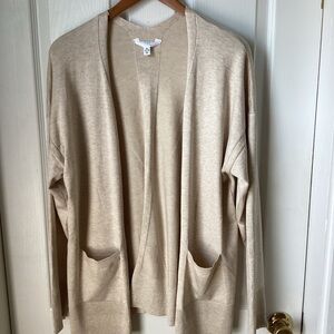 TIME AND TRU: oatmeal or cream, longsleeve cardigan, XL